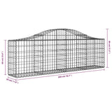 Arched Gabion Baskets 10 pcs 200x30x60/80 cm Galvanised Iron 3145396