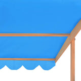 Sandbox with Adjustable Roof Firwood 115x115x115 cm 316473
