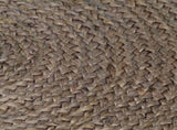 Handmade Rug Jute Round 150 cm Grey 133664