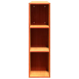 Headboard with Storage Wax Brown 150 cm Solid Wood Pine 855629