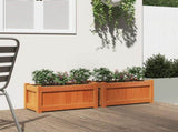 Garden Planters 2 pcs Wax Brown Solid Wood Pine 837444