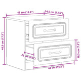 Bedside Cabinet 2 pcs High Gloss White 43 x 34.5 x 44.5 cm 895684