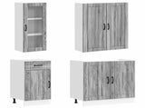 Kitchen Unit LUCCA 8 pcs Grey Sonoma Engineered Wood 3438407