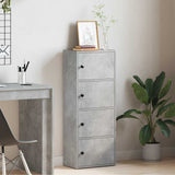 Bookcase Concrete Grey 40x24x102 cm Engineered Wood 860376