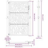 Garden Gate 100x150 cm Weathering Steel Trace Design 4100986