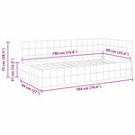 Corner Bed Frame with Headboard Blue 90 x 190 cm Velvet 42016377