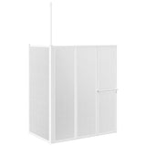 Shower Bath Screen Wall L Shape 70 x 120 x 137 cm 4 Panels Foldable 140787