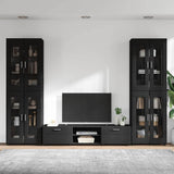 TV Cabinet Set with Drawer FLORIN 3 pcs Black Engineered Wood 3397985