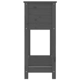 Planter with Shelf Grey 82.5x34.5x81 cm Solid Wood Pine 823761