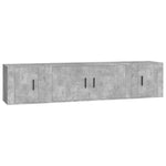 3 Piece TV Cabinet Set Concrete Grey Engineered Wood 3188418