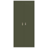Storage Cabinet Olive Green 90 x 40 x 200 cm Steel 3406176