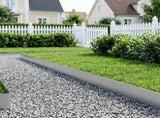 Lawn Edging 20 m x 25 cm Galvanised Steel Silver 42030326