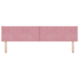 Headboard Height Adjustable with Headboard Pink 200 cm Velvet 42007292
