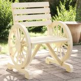 Garden Chair Natural wood Solid Fir Wood 58x58x78.5 cm Durable 365099