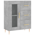 Highboard Concrete Grey 69.5x34x180 cm Engineered Wood 3189497