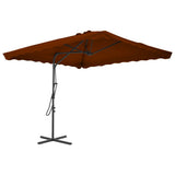 Garden Parasol with Steel Pole Terracotta 250x250x230 cm 312515