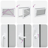 Basement Window "RISOR" 90x70 cm Tilt&Turn DIN Right White 4108361