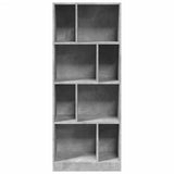 Bookcase Concrete Grey 57x28.5x141 cm Engineered Wood 847999