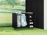 Golf Cabinet with Wheel Plain Black Oak 90 x 45 x 98 cm 899464