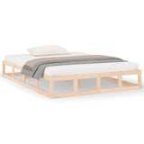 Bed Frame without Mattress 140x200 cm Solid Wood 820796