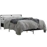 Bed Frame Black Engineered wood Double Bed Frame Rectangular 3280042