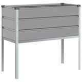 Planter Light Grey 100 x 45 x 90 cm Galvanised Steel 42018178