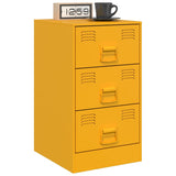 Bedside Cabinets 2 pcs Mustard Yellow 34.5x39x62 cm Steel 841782