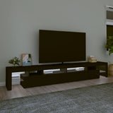 TV Cabinet with LED Lights Black 260x36.5x40 cm 3152779