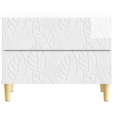 Bedside Table High Gloss White 62 x 34.5 x 48 cm 895009