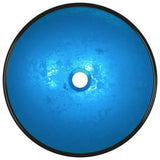 Basin Tempered Glass 42x14 cm Blue 345265