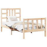 Bed Frame without Mattress 90x190 cm Single Solid Wood Pine 3191936