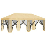 Gazebo Cover with Sidewalls Cream 600.5 x 300.5 cm Polyester 900436