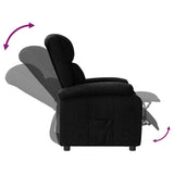 Recliner Chair Black Fabric 342421