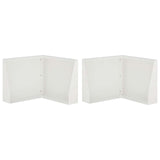 Retaining Wall 2 pcs 50 x 50 x 40 cm Steel White 8015216