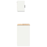 ZNTS Garage Cabinets 2 pcs White Engineered Wood 3328332