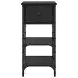 Bedside Cabinet with Drawer 2 pcs Black Oak 33.5 x 36 x 70 cm 871241