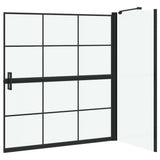 Bath Shower Screen Black and Transparent 116 x 68 x 128 cm 42018555