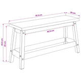 Dining Bench EKAI White 91.5 x 29 x 45.5 cm Solid Pine Wood 42037010