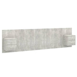 Bed Headboard with Cabinets Concrete Grey Engineered Wood 3115735