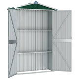 Garden Shed Green 116x45x175 cm Galvanised Steel 46301