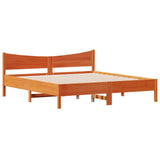 Bed Frame without Mattress Wax Brown 180x200 cm Super King Solid Wood Pine 3216362