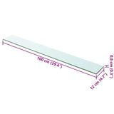Shelves 2 pcs Panel Glass Clear 100x12 cm 3051582