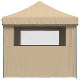 ZNTS Foldable Party Tent Pop-Up with 4 Sidewalls Beige 4005023