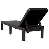 ZNTS Sun Lounger Black 159x57x83.5 cm Polypropylene 4008100