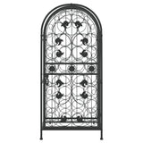 Wine Rack for 33 Bottles Black 45x36x100 cm Wrought Iron 358369