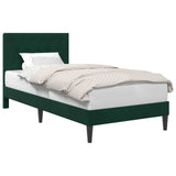 Bed Frame with Headboard Black 90 x 190 cm Velvet 42027693