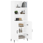 Highboard White 69.5x34x180 cm Engineered Wood 3189253