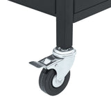 Gas BBQ Grill with 5 Burners Black Powder-coated Steel 3214253