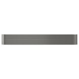 Garden Raised Bed Powder-coated Steel 512x80x68 cm Grey 318974
