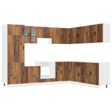 14 Piece Kitchen Cabinet Set "Porto" Old Wood Engineered Wood 3314999